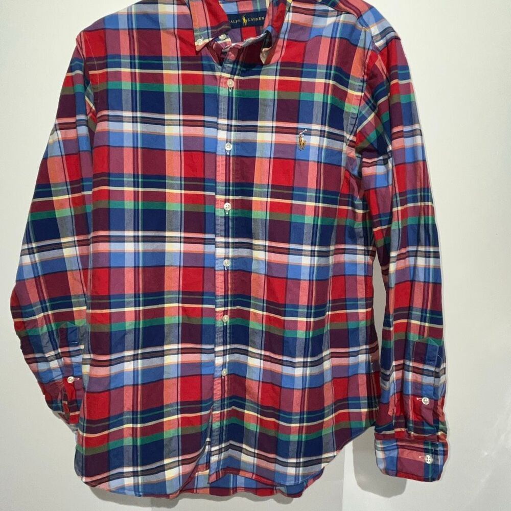 Ralph Lauren Men's Multicolor Plaid Long Sleeve Button-down Shirt Medium